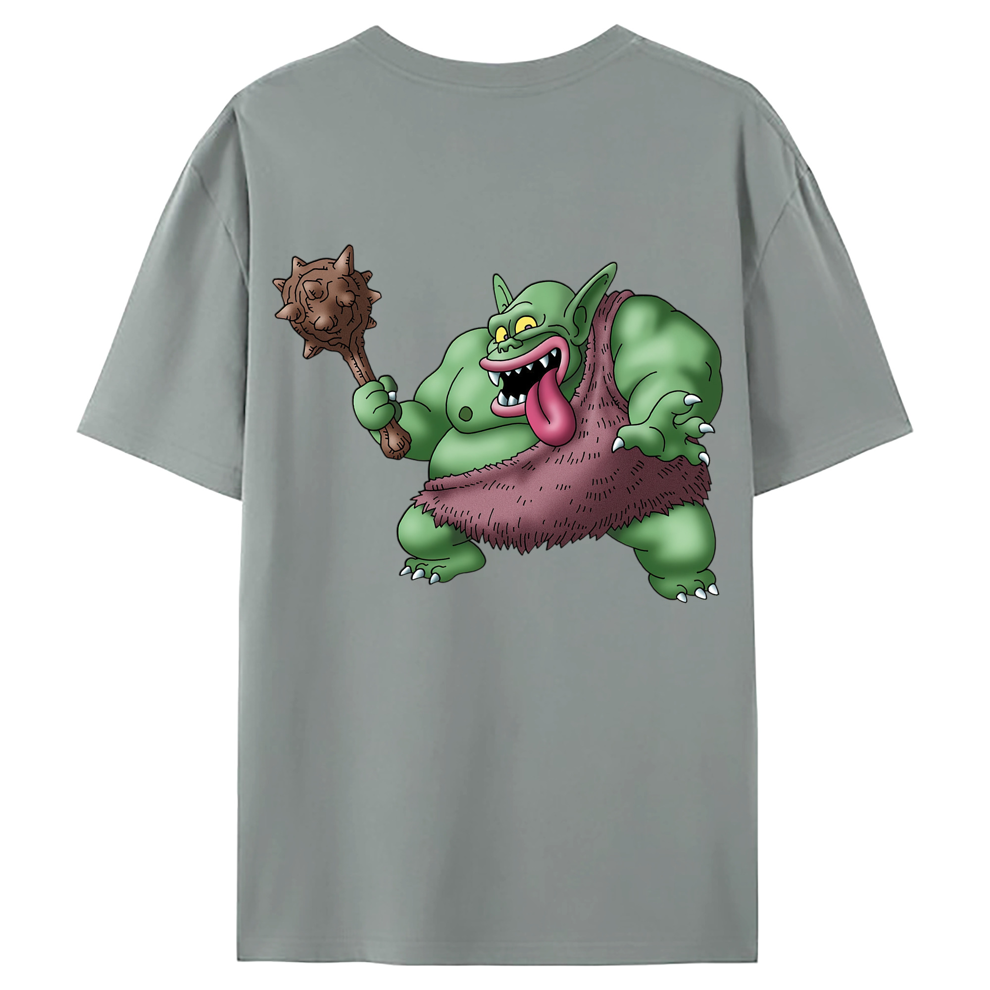 （画像用） ドラゴンクエスト Doragon Kuesuto Dragon Quest 綿100％ メンズ半袖Tシャツ（バックプリント） 通気性